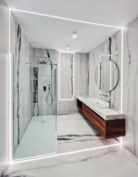 Robuste Alu-Profile mit integrierter Linienbeleuchtung